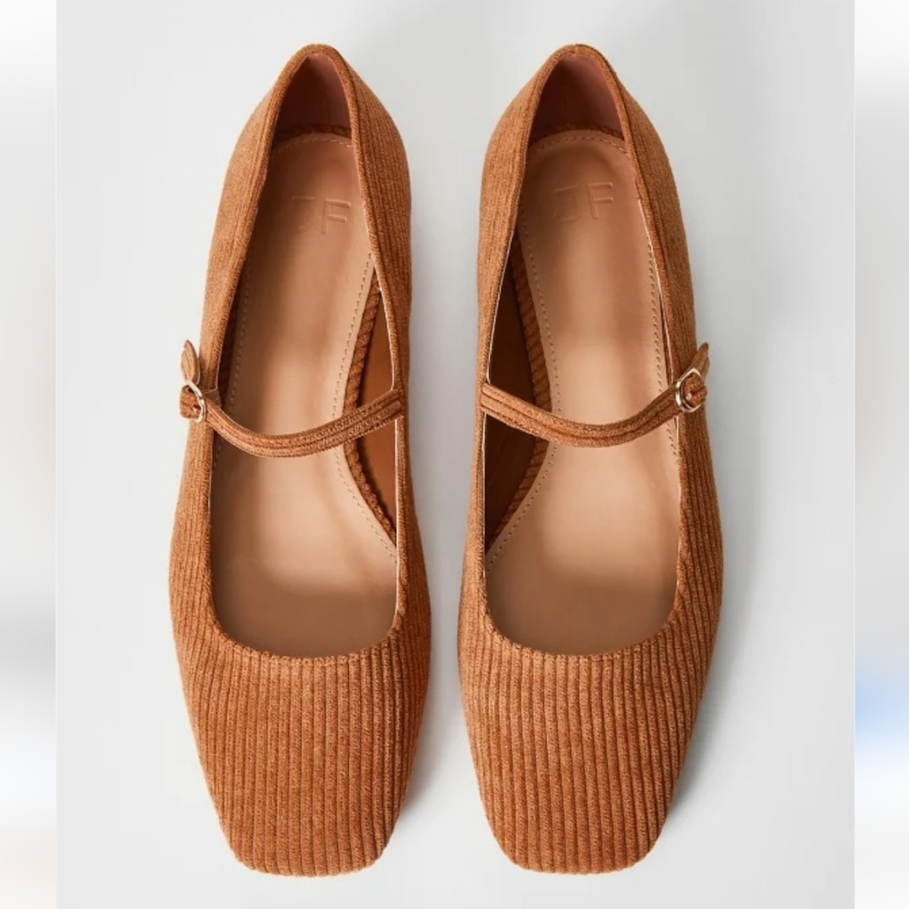 Just Fab Ellidy Ballet Flats In Camel Womens Size 6